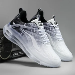 Men's Fashion Basketball Shoes with Air Cushions, Comfortable and Non-Slip, Breathable and Shock-Absorbing, Suitable for Men's Outdoor Activities
