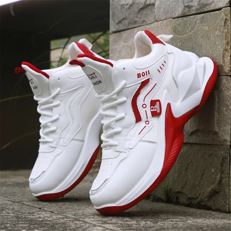 Sneaker Men, New Casual Versatile Leather High Top Shoes, Anti Slip and Wear-resistant Sports Shoes - Image 6