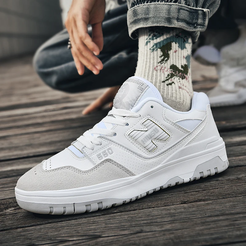 Men's shoes students low-top breathable casual sports shoes new breathable Korean version thick soled board shoes men - Image 2